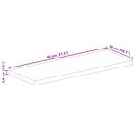 vidaXL Dessus de table 80x50x3 8 cm rectangulaire bois massif d'acacia