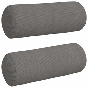 vidaXL Coussins d'accent 2 Pièces Gris clair Ø 25 x 70 cm