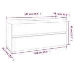 vidaXL Meuble lavabo avec bassin intégré Chêne brun Bois d'ingénierie