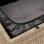 vidaXL Salon de jardin et coussins 14 Pièces mélange beige résine tressée