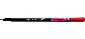 Stylo feutre Fineliner Intensity pointe baguée métal fine 0 4mm rouge BIC