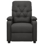 vidaXL Fauteuil de massage Gris foncé Tissu