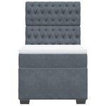 vidaXL Sommier à lattes de lit avec matelas Gris foncé 100x200 cm