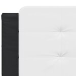 vidaXL Lit avec matelas noir et blanc 160x200 cm similicuir