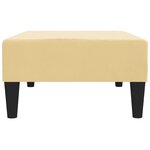 vidaXL Repose-pied Crème 78x56x32 cm Velours
