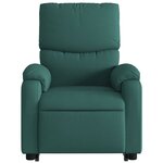 vidaXL Fauteuil inclinable de massage Vert foncé Tissu