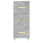 vidaXL Buffet haut Gris béton 34 5x34x180 cm Bois d'ingénierie