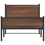 vidaXL Cadre de lit métal avec tête de lit et pied de lit 100x190 cm