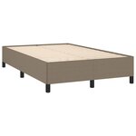 vidaXL Sommier à lattes de lit matelas et LED taupe 120x190 cm tissu