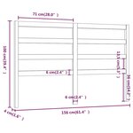vidaXL Tête de lit Marron miel 156x4x100 cm Bois massif de pin