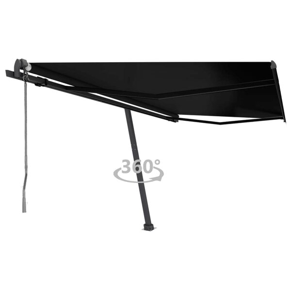 vidaXL Auvent automatique sur pied 450x350 cm Anthracite