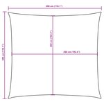 vidaXL Voile de parasol tissu oxford carré 3x3 m terre cuite