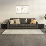 vidaXL Tables basses avec pieds en métal 2 Pièces Noir 50x50x40 cm