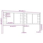 vidaXL Tête de lit Blanc 206x4x100 cm Bois massif de pin