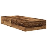 vidaXL Cadre de lit de stockage Bois vieilli 80x200 cm