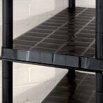vidaXL Étagère de rangement à 5 niveaux Noir 91 5x45 7x185cm Plastique