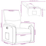 vidaXL Fauteuil inclinable électrique marron foncé tissu