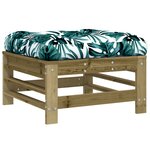 vidaXL Salon de jardin 10 Pièces avec coussins bois de pin imprégné