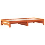 vidaXL Lit de jour avec lit gigogne cire marron 90x190 cm pin massif