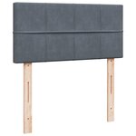 vidaXL Sommier à lattes de lit avec matelas Gris foncé 100x200 cm
