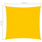 vidaXL Voile de parasol Tissu Oxford carré 4 5x4 5 m Jaune