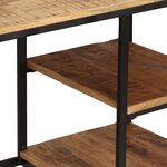 vidaXL Bureau avec tabouret pliant Bois de manguier massif 115x50x76cm