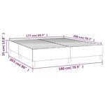 vidaXL Cadre de lit Bleu foncé 180x200 cm Velours