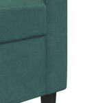 vidaXL Ensemble de canapés 3 Pièces avec coussins Vert foncé Velours
