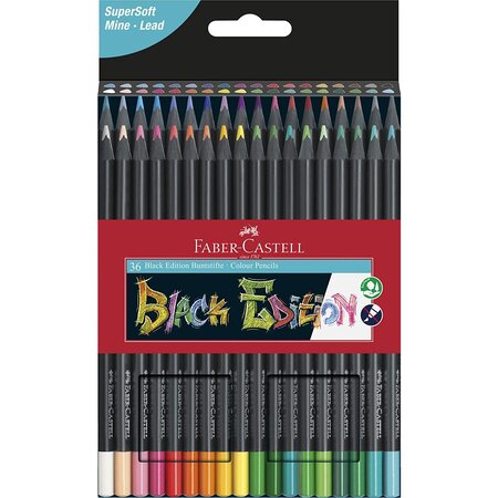 Etui de 36 crayons de couleur Black Edition FABER-CASTELL