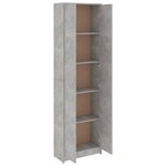 vidaXL Garde-robe de couloir Gris béton 55x25x189 cm Bois d'ingénierie