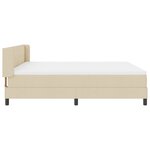 Lit Box Spring vidaXL avec Crème de Matelas 180x200 cm Tissu