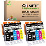 COMETE, Entreprise française - 10 Cartouches Compatibles avec EPSON 33 XL Orange - pour Epson Expression Premium XP530 XP540 XP630 XP635 XP640 XP645 XP7100 XP830 XP900