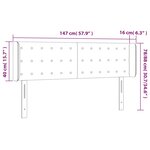 vidaXL Tête de lit à LED Noir 147x16x78/88 cm Tissu
