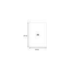 Etui de 100 fiches BRISTOL 210x297 A4 Blanc Uni EXACOMPTA