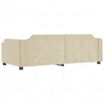 vidaXL Lit de repos crème 90x200 cm tissu