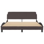 vidaXL Cadre de lit sans matelas marron foncé 160x200 cm tissu