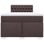 vidaXL Sommier à lattes de lit et matelas marron foncé 120x190cm tissu