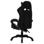 vidaXL Fauteuil de jeux vidéo avec LED RVB Gris et noir Similicuir