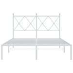 vidaXL Cadre de lit métal avec tête de lit blanc 120x190 cm
