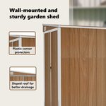 vidaXL Abri de jardin mural Marron 118x194x178 cm Acier galvanisé