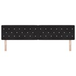 Tête de lit vidaXL avec boutons en cristal capitonnés noire 200 cm en velours