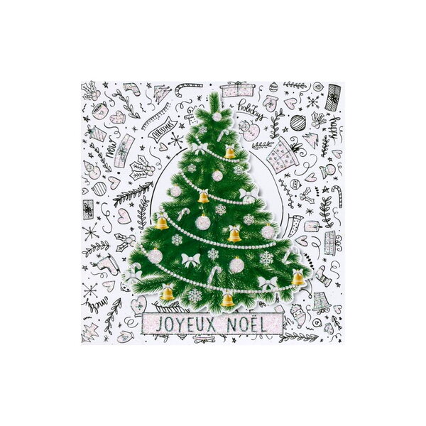 Carte de voeux avec enveloppe - lot de 3 cartes joyeux noël