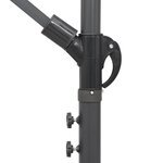 vidaXL Parasol suspendu Noir 3 m Mât en aluminium