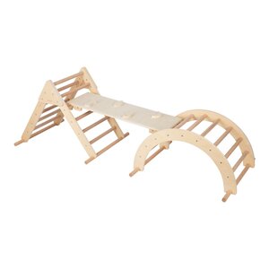 Structure d'escalade Charlie 3-en-1 naturel