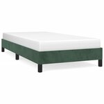 vidaXL Cadre de lit Vert foncé 90x190 cm Velours