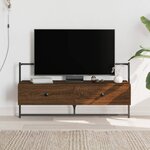 vidaXL Meuble TV mural chêne marron 100 5x30x51 cm bois d'ingénierie