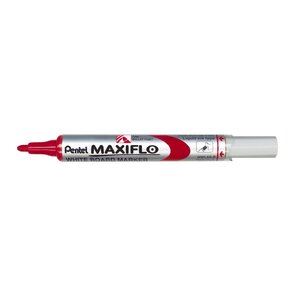 Marqueur maxiflo mwl5s pour tableau blanc pte ogive fine rouge x 12 pentel