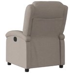 vidaXL Fauteuil inclinable électrique Taupe Tissu