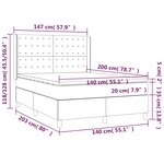 vidaXL Sommier à lattes de lit matelas LED Cappuccino 140x200 cm