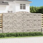 vidaXL Paniers à gabions arqués 9 Pièces 400x30x220/240 cm Fer galvanisé